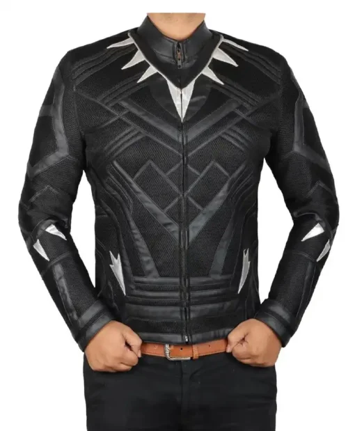 Black Panther Costume Leather Jacket Chadwick Boseman