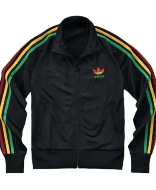 Bob Marley Black Adidas Track Jacket For Men And Women