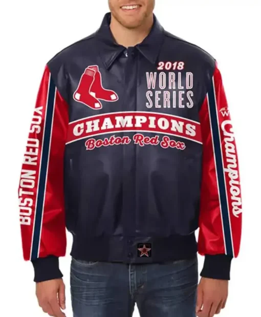 Boston Red Sox 2018 World Series Printed Varsity Jacket