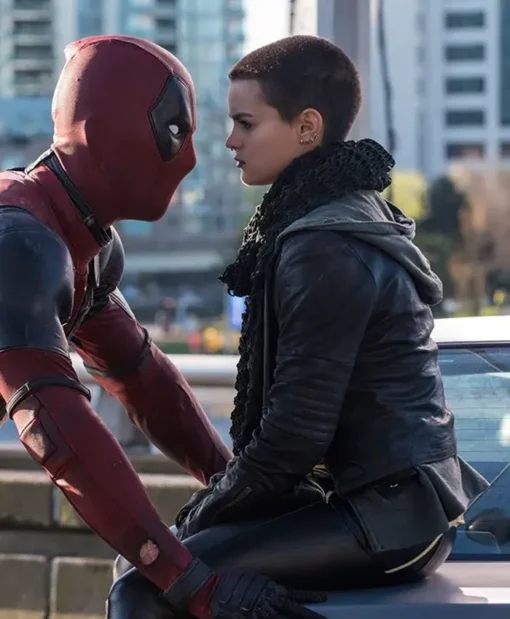 Brianna Hildebrand Deadpool Yellow Leather Jacket For Sale