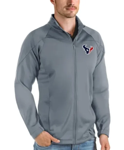 Bryce Houston Texans Grey Full-Zip Jacket