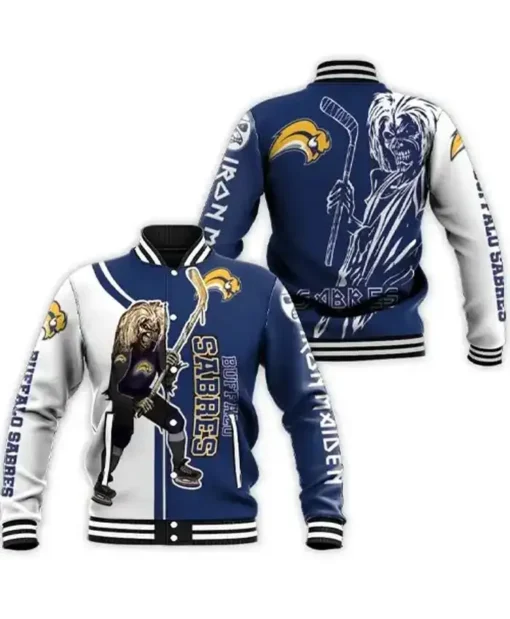 Buffalo Sabres 3D Printed Baseball Varsity Jacket