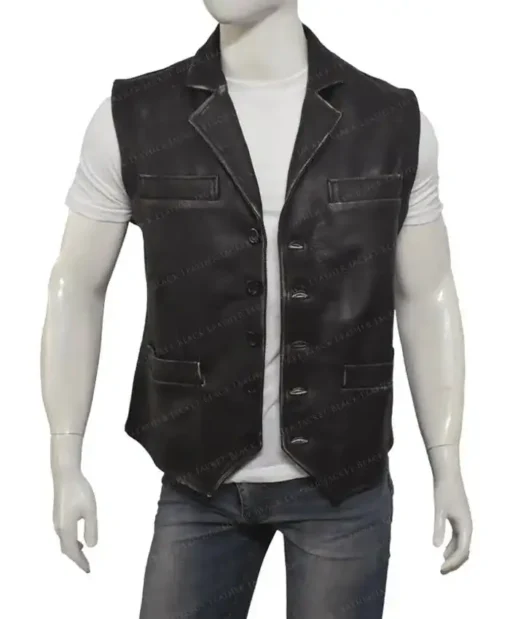 Buy Anson Mount Hell On Wheels Cullen Bohannon Distressed Brown Leather Vest