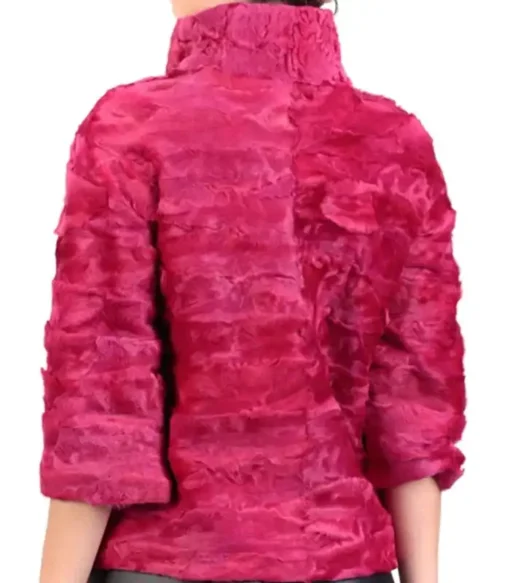 Buy Barbara Persian Lamb Fur Hot Pink Jacket For Men And Women