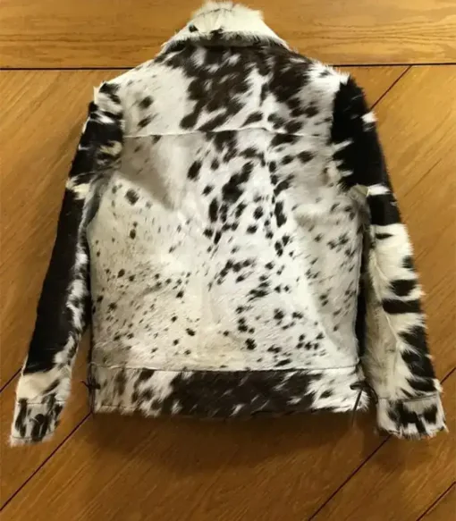 Buy Cowhide Black And White Skin Fur Leather Jacket For Men And Women