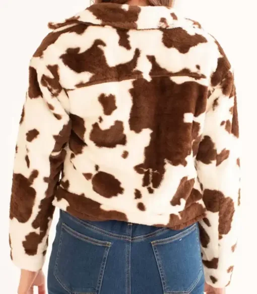 Buy Cowhide fur Brown And White leather Jacket For Men And Women