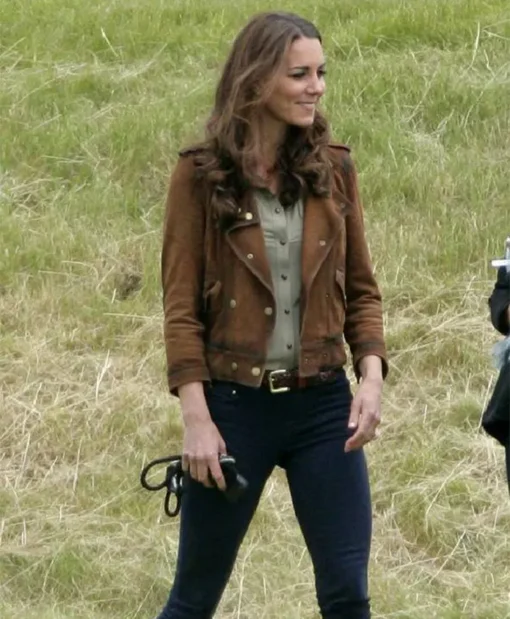 Buy Kate Middleton Brown SuedeÂ Leather Jacket For Sale