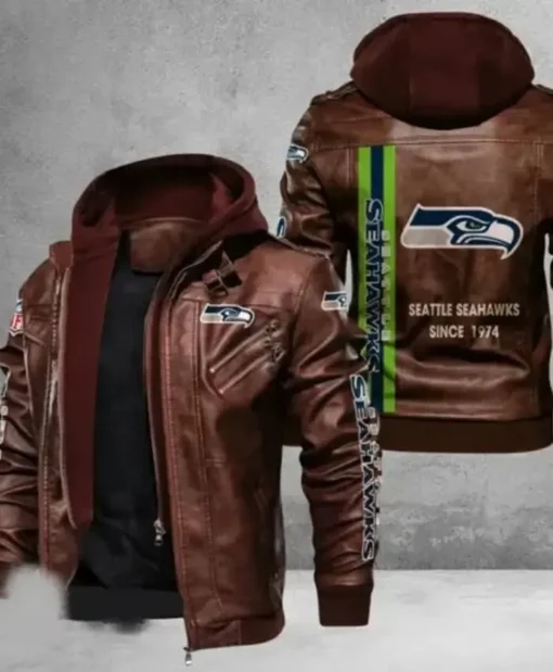 Buy NFL Team Seattle Seahawks Leather Jacket