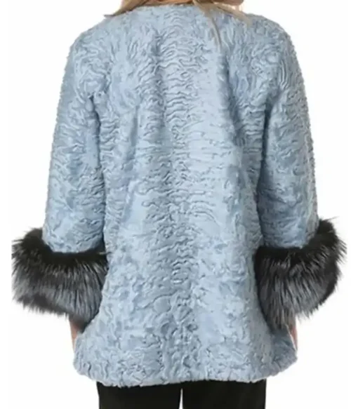 Buy Now Chia Persian Lamb Fur Light Blue Coat For Men And Women