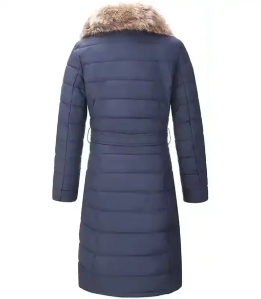 Buy Now Megan Blue Mink Fur Long Puffer Coat For Men and Women