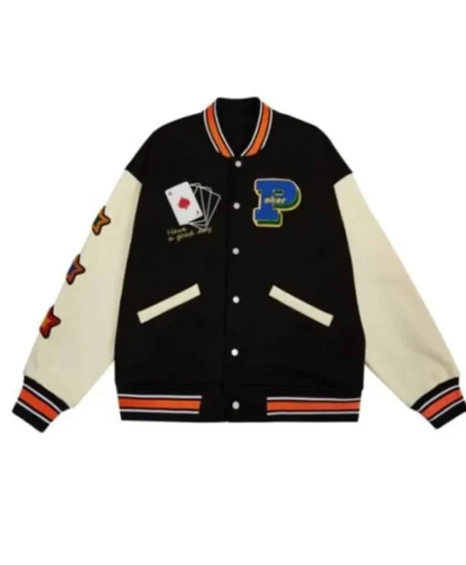 Buy Poker Lucky Letterman Varsity Baseball Jacket For Men And Women