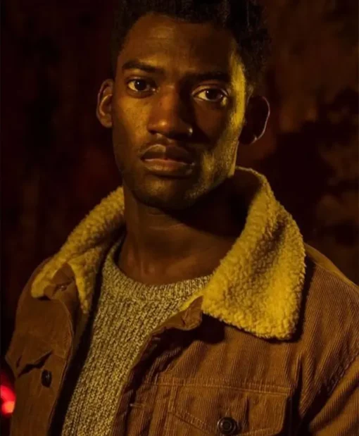 Buy TV Series Curfew Malachi Kirby Brown Corduroy Jacket For Sale