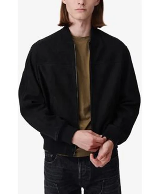 Carl Iro Sean Suede Leather Black Bomber Jacket