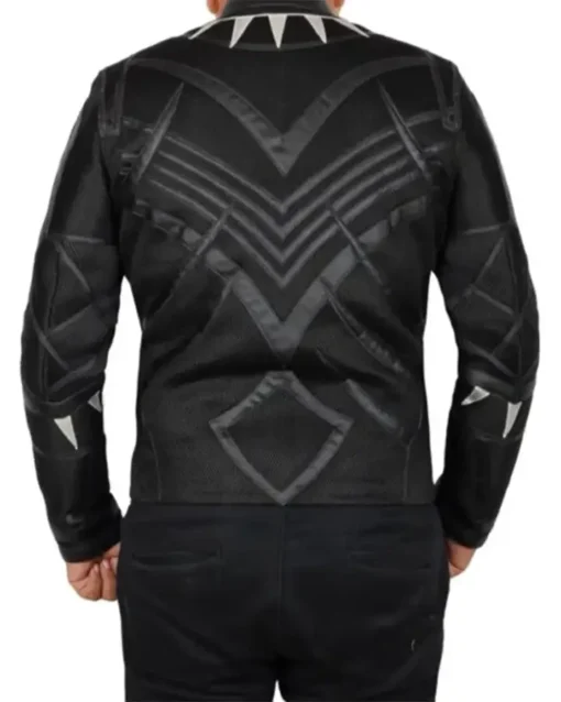 Chadwick Boseman Film Black Panther Costume Real and Faux Leather Jacket