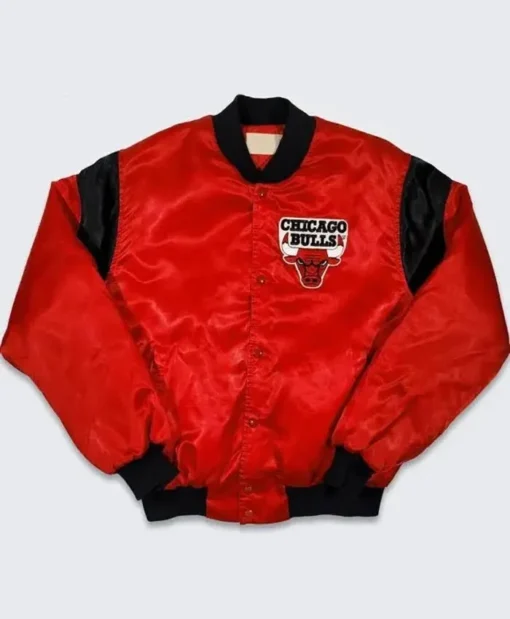 Chicago Bulls 80s NBA Red Varsity Jacket