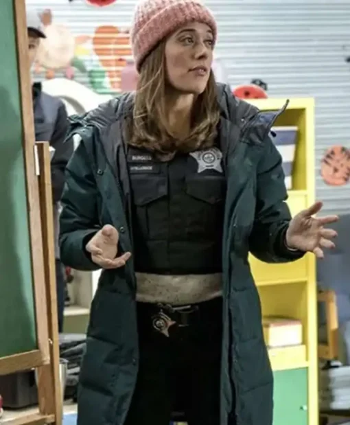 Chicago P.D. Kim Burgess Hooded Coat