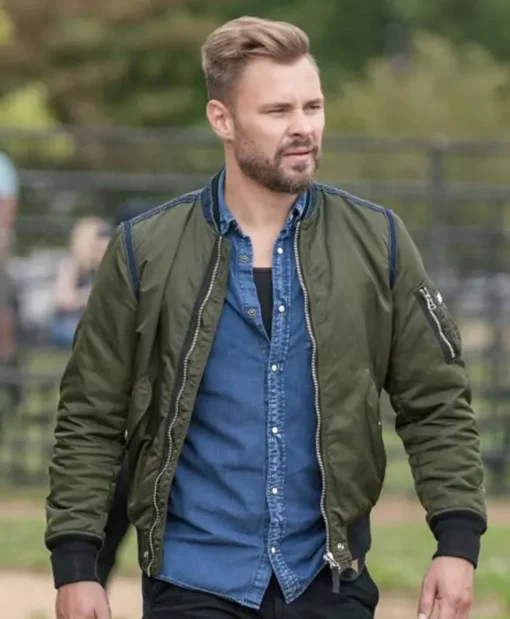 Chicago P.D. Patrick John Flueger Green Jacket