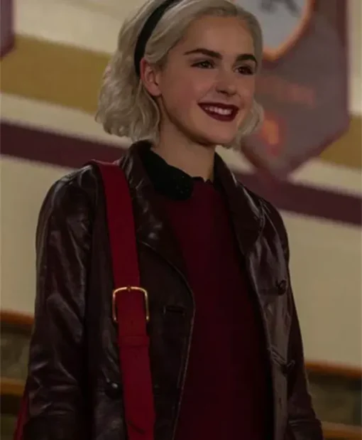 Chilling Adventures of Sabrina Spellman Leather Pea Coat