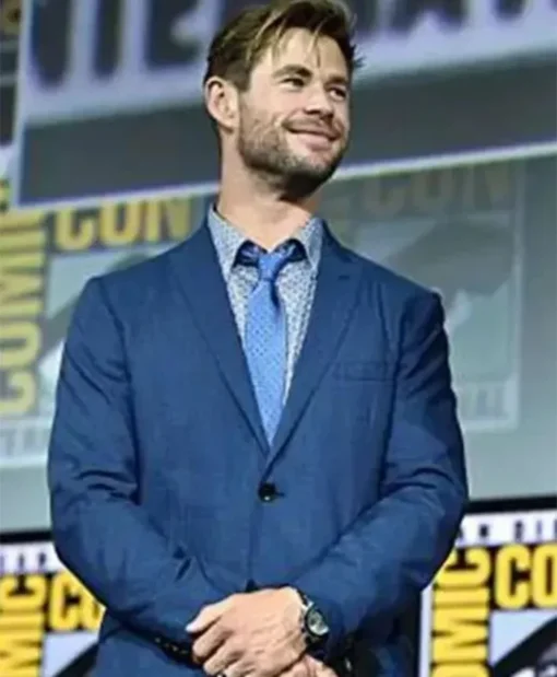 Chris Hemsworth Film Thor Love and Thunder Comic Con Event Premiere Blue Blazer Suiting Coat