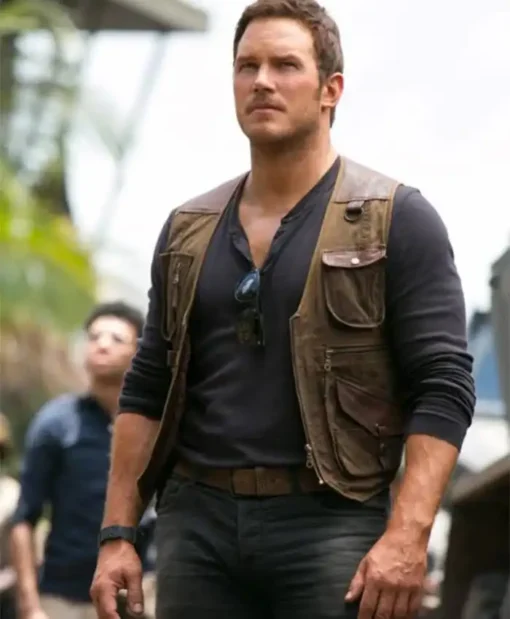 Chris Pratt Fallen Kingdom Brown Vest