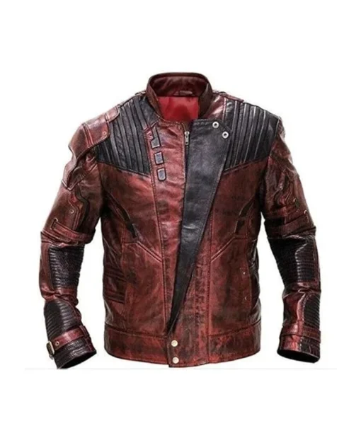 Chris Pratt Film Guardians Of The Galaxy Star Lord Maroon Real and PU Leather Jacket For Men and Women