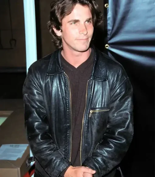 Christian Bale Leather Black Jacket