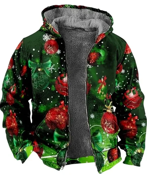 Christmas Tree Green Unisex Jacket 1