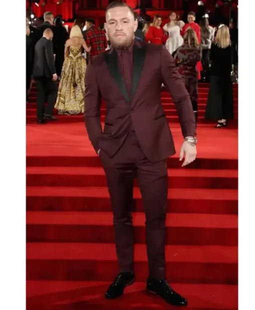 Conor McGregor Burgundy Suit