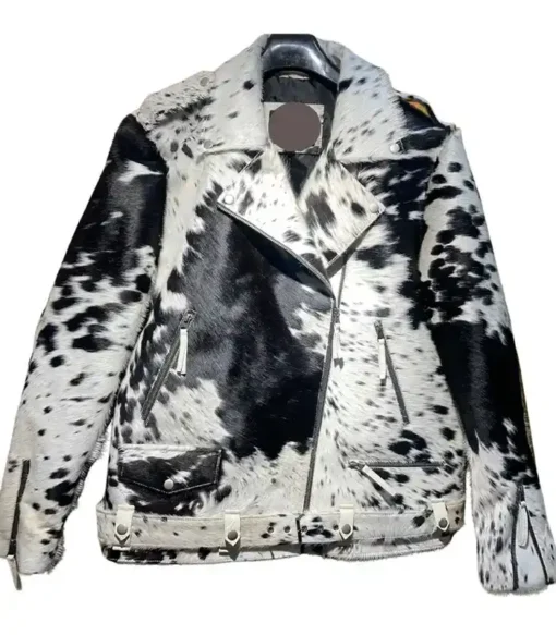 Cowhide Biker Fur Jacket