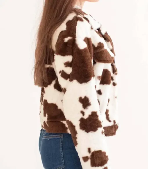 Cowhide Fur Brown And White Jacket For Sale