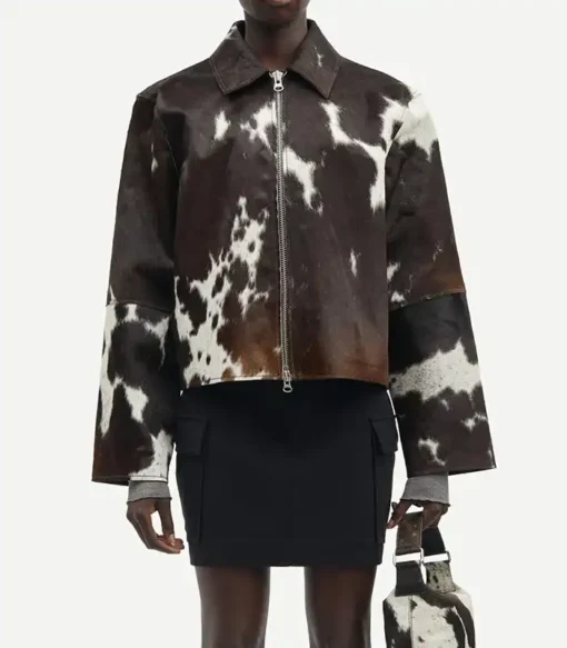 Cowhide Fur Multicolor Jacket