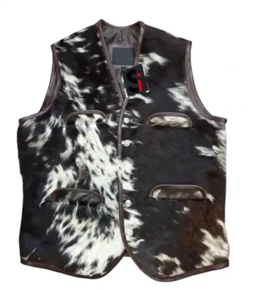 Cowhide Multicolor Fur Vest