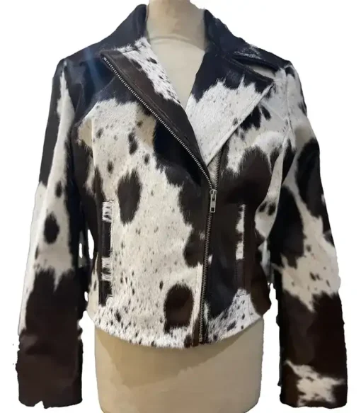 Cowhide Multicolor Leather Jacket