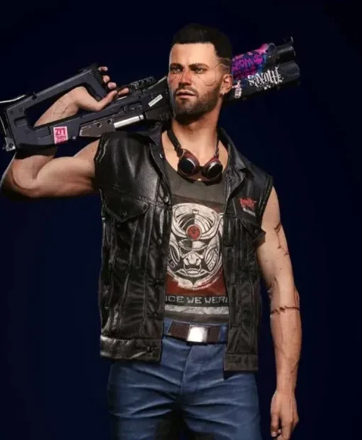 Cyberpunk 2077 Male V Nomad Leather Vest