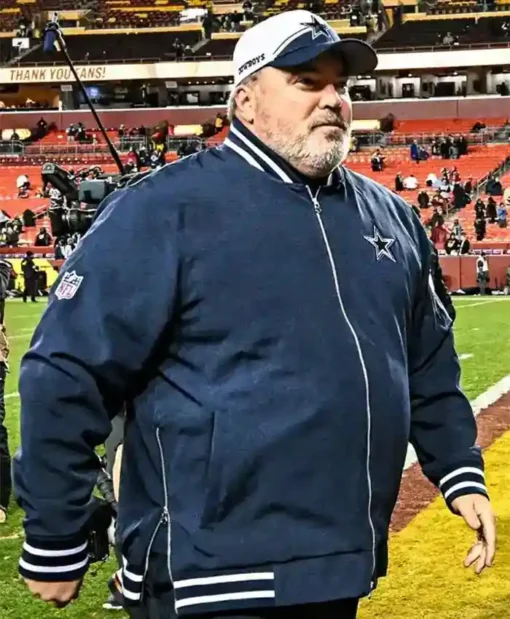 Dallas Cowboys Sideline Coach Blue Bomber Jacket