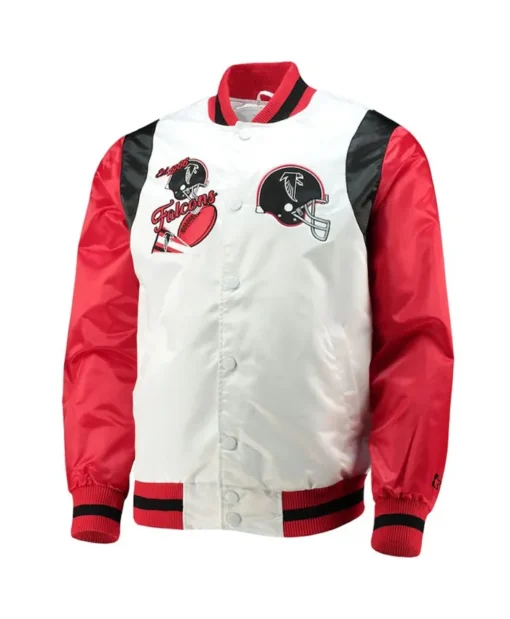 Dannie Atlanta Falcons Red and White Men Varsity Jacket