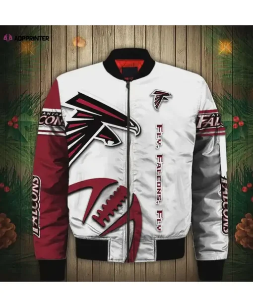 Danny Atlanta Falcons Graphic Balls Printed Bomber Jacket