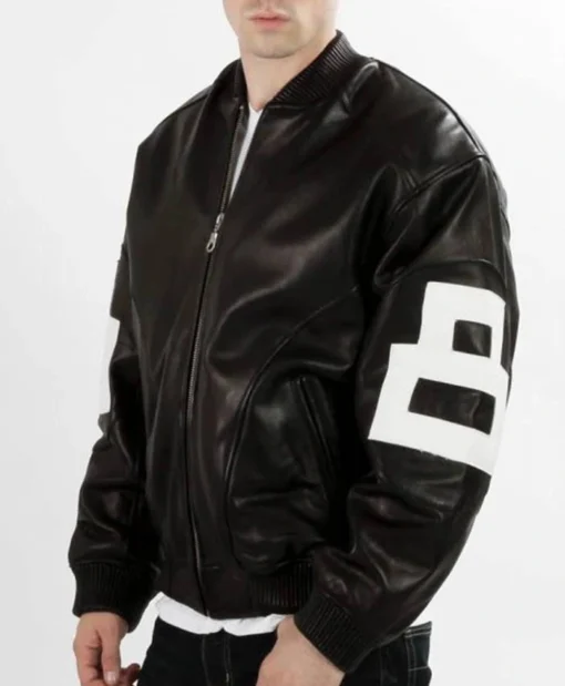 David Puddy Black Seinfeld 8 Ball Bomber Jacket