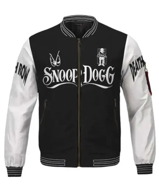 Death Row Records Snoop Dogg Black Varsity Jacket