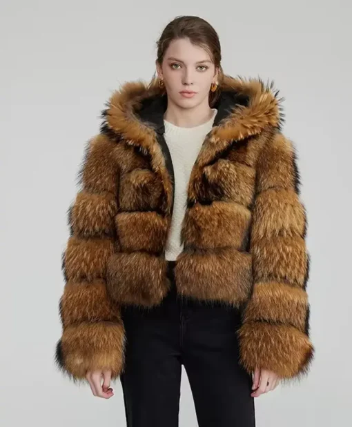 Detachable Raccoon Fur Jacket