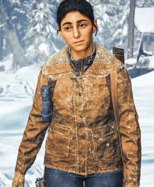 Dina The Last Of Us Part II Brown Leather Jacket