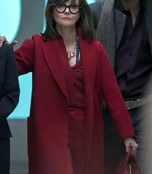 Dr. Greta Mantleray TV Series Maniac Sally Field Trench Red Wool Coat