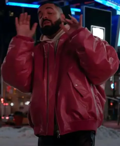 Drake Pink Bomber Jacket