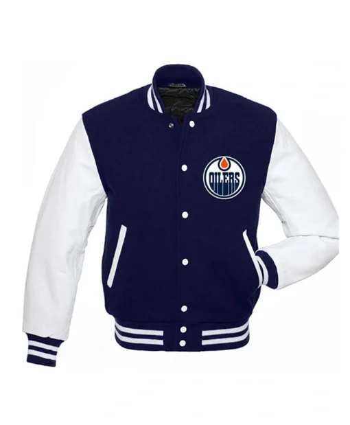 Edmonton Oilers Royal Blue Varsity Jacket