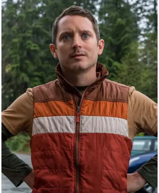 Elijah Wood Yellowjackets Puffer Multicolor Vest