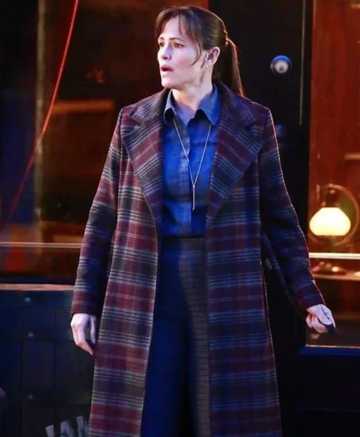 Ellie Reed The Adam Project Plaid Coat