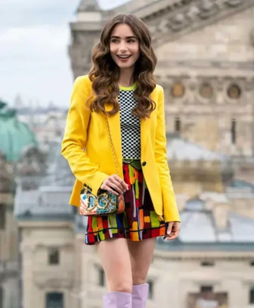 Emily In Paris Emily Cooper Yellow Soft Jacket