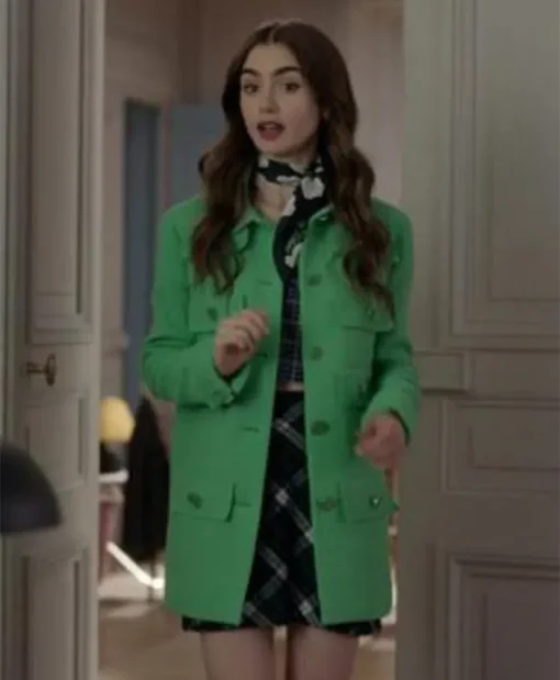 Emily In Paris Green Coat Emily Cooper