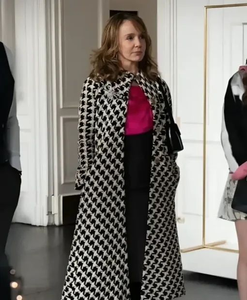 Emily In Paris Sylvie Grateau Black And White Coat