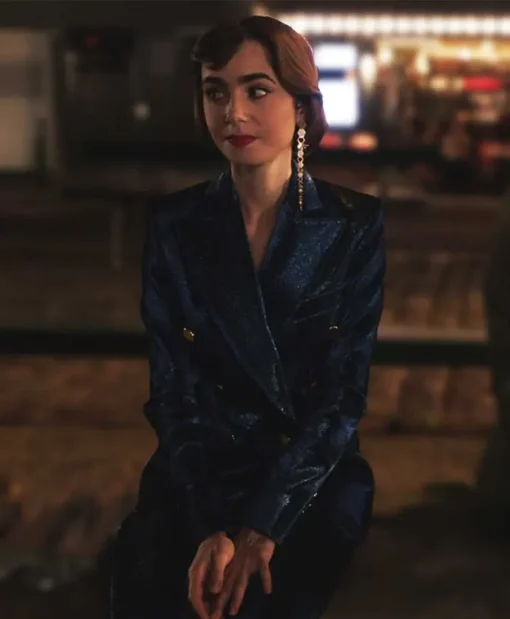 Emily in Paris S03 Lily Collins Blue Blazer